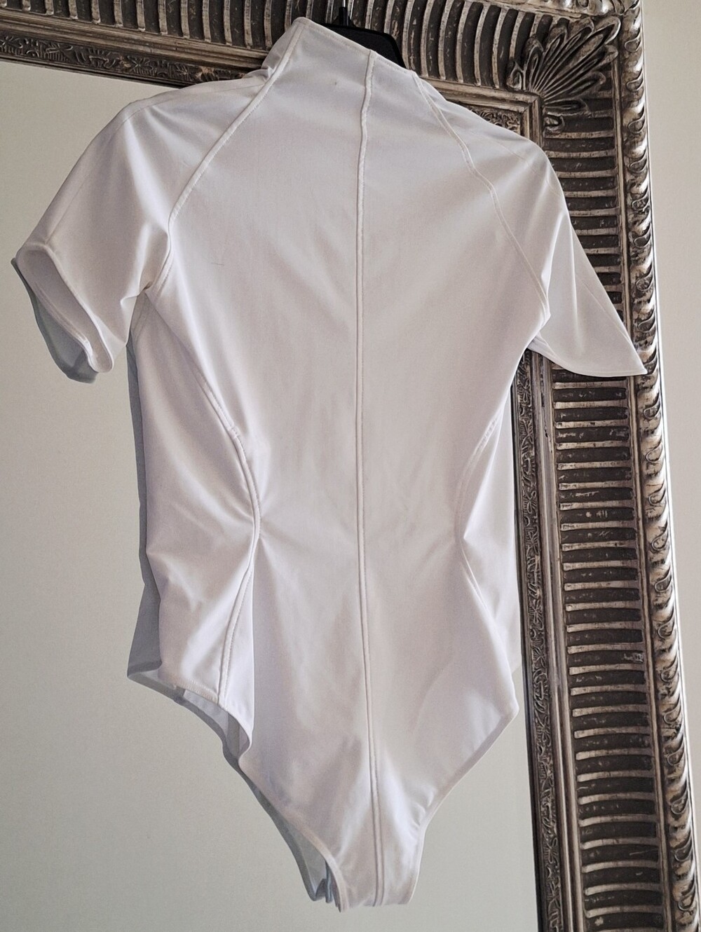 MUGLER White Lycra Double Cutout Bodysuit FR 40 US 8 M Org $620 - Picture 7 of 13